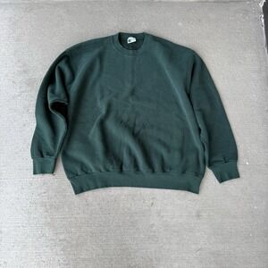 Vintage 90s Pro Spirit Sweatshirt Men's XXXL USA Made Green Crewneck Blank